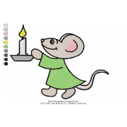 Mouse Embroidery Design 2